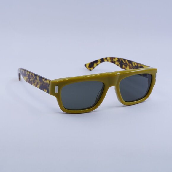 Saint Laurent SL762 004 Sunglasses Ochra/Spotted Havana Square Frame - Picture 1 of 11